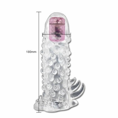 Baile Brave III Man - Nakładka wydłużająca z czujnikiem i wibracją 18 cm