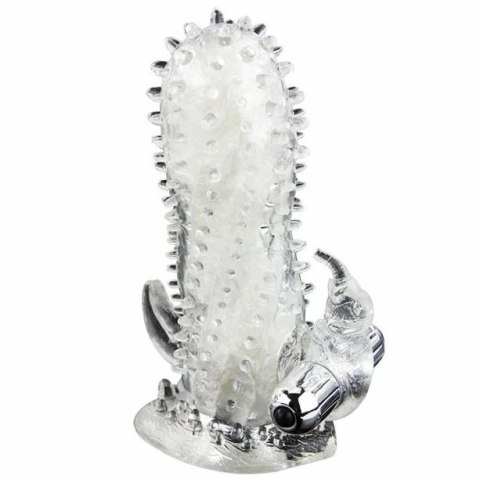 Baile Brave Man - silikonowa nakładka intymna z funkcją wibracji 18 cm