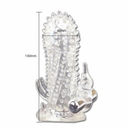 Baile Brave Man - silikonowa nakładka intymna z funkcją wibracji 18 cm