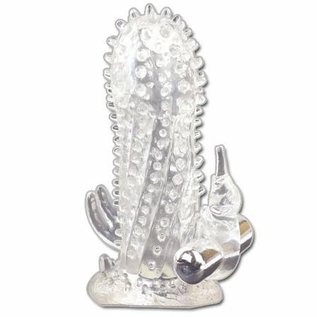 Baile Brave Man - silikonowa nakładka intymna z funkcją wibracji 18 cm