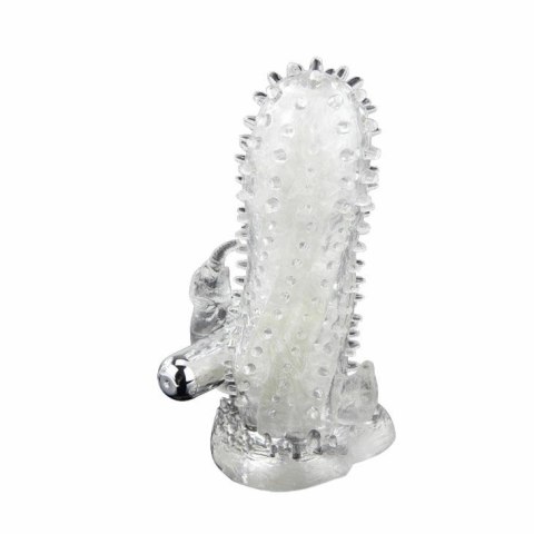 Baile Brave Man - silikonowa nakładka intymna z funkcją wibracji 18 cm