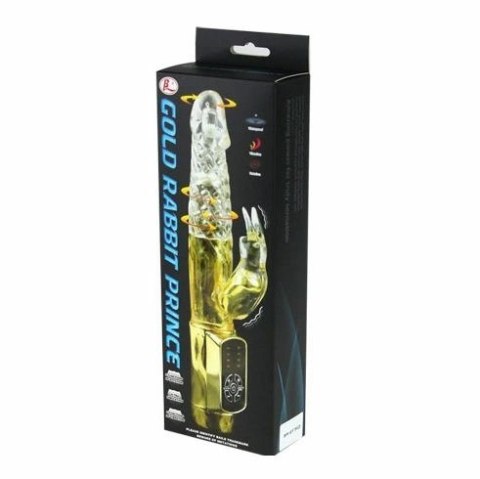 Baile Rabbit Gold Prince - złoty model z rotacją i podświetleniem LED 23 cm