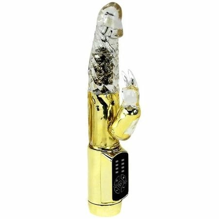 Baile Rabbit Gold Prince - złoty model z rotacją i podświetleniem LED 23 cm