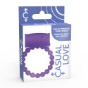 Casual Love Ring 25 - silikonowy pierścień z funkcją wibracji, fioletowy
