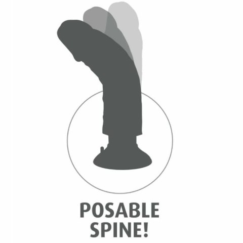 King Cock Model Wibrujący 15,24 cm Brązowy - elastyczny system przyssawek