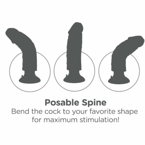Pipedream King Cock Vibrating Model 20,3 cm brązowy z przyssawką
