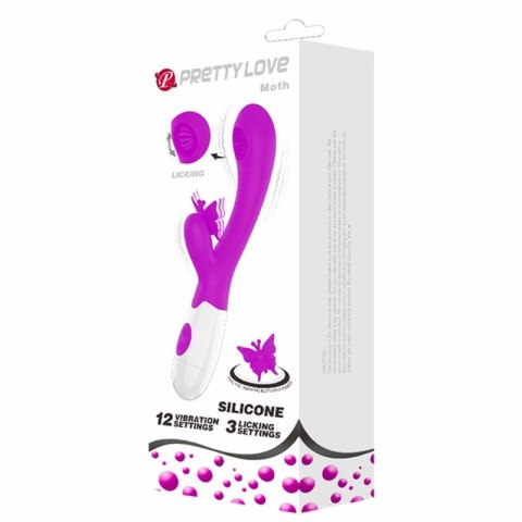 Pretty Love Lizeni CMY - Wibrujący model z funkcją ruchomego języka, fioletowy