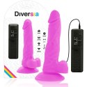 Diversia Model Vibra Violet 18 cm - Elastyczny system z przyssawką