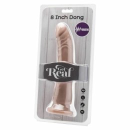 Get Real Dong 20,5 cm Model Wibrujący z Pilotem, Skora PVC