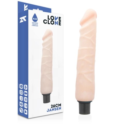 LoveClone Jansen 26 cm Samosmarujący model z wibracjami TPR