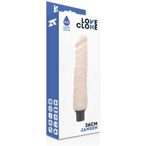 LoveClone Jansen 26 cm Samosmarujący model z wibracjami TPR