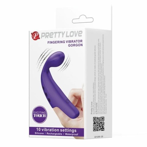 Pretty Love Gorgon fioletowy miniwibrator na palec, 10 trybow, USB