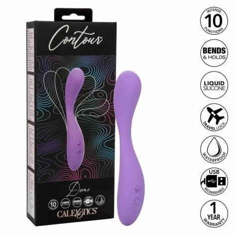 CalExotics Contour Demi masażer silikonowy fioletowy 10 trybow