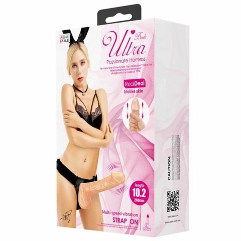 Baile Ultra - Pas z regulacją i systemem wibracji, 26 cm, naturalny