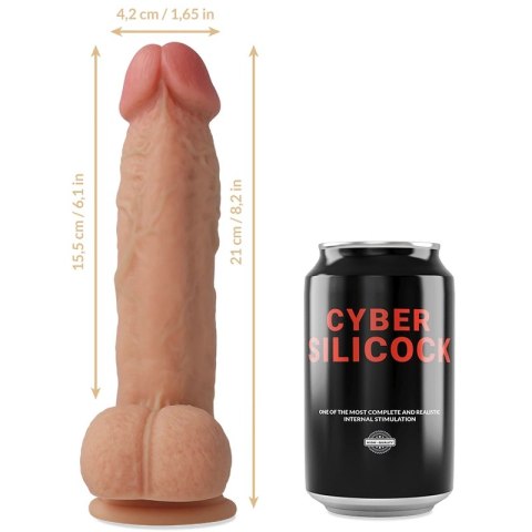 CYBERSILICOCK Saul zestaw silikonowy, uprząż, 3 pierścienie, 15,5cm, medyczny silikon