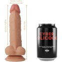 Cybersilicock Jude zestaw uprząż + model silikonowy 18 cm + 3 pierścienie