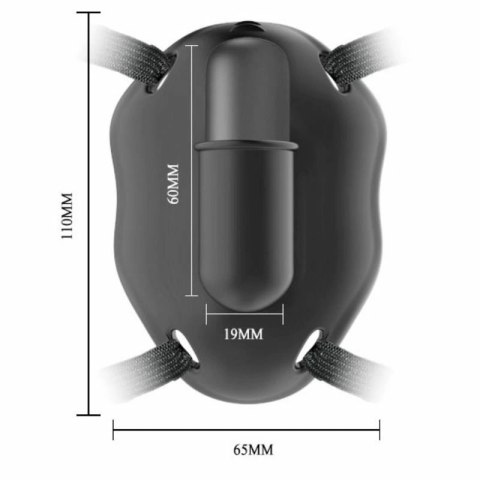 Pretty Love Carter - Pas z wibrującym modułem, ładowanie USB, czarny
