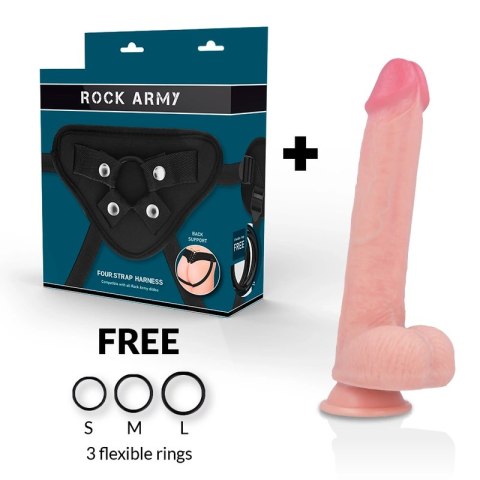 Rock Army Kingcobra 24 cm - Zestaw z systemem mocowania, silikon premium