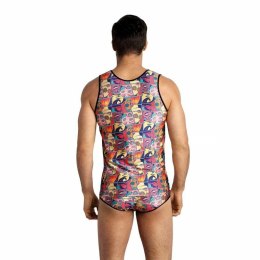 Anais Men Komiks Top XL - bezrękawnik z nadrukiem, modal, kolorowy