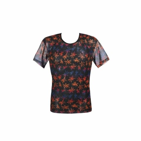 Anais Men T-Shirt Chill XL Czarny Tiul Kolorowy Nadruk Wakacyjne Palmy