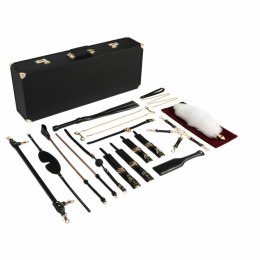 Bedroom Fantasies Zestaw Bondage 17 elementow skora naturalna walizka