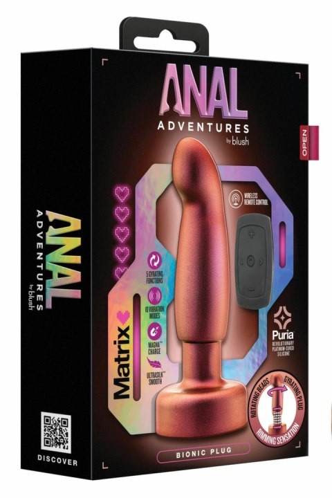 Blush Anal Adventures Matrix Bionic Plug Cosmic Copper pilot obrotowy