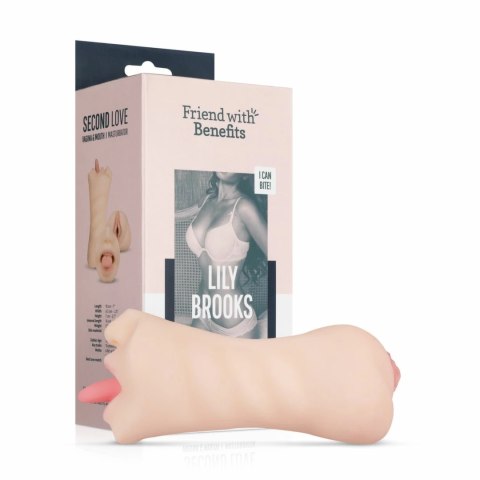 Friend With Benefits Lily Brooks model z dwoma otworami TPR 18cm