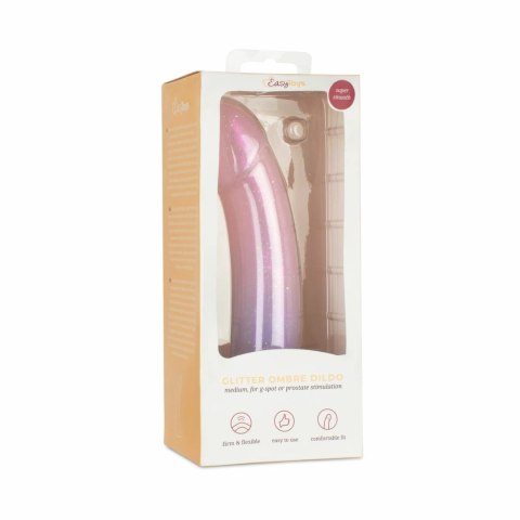 Mermaid Ombre Model Jelly 19 cm - kolorowa anatomiczna forma z brokatem