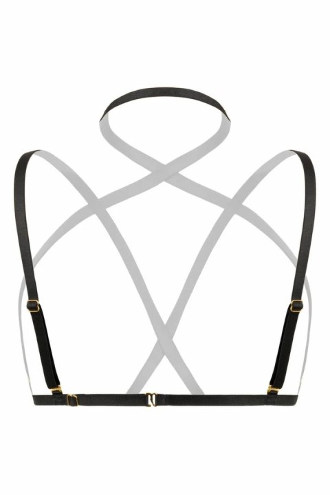 Strappy Fia Harness Bralette czarny - regulowany biustonosz z paskow