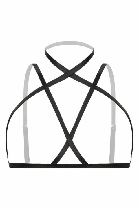 Strappy Fia Harness Bralette czarny - regulowany biustonosz z paskow