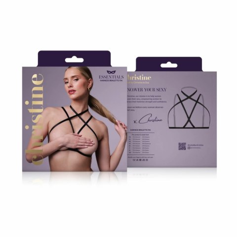 Strappy Fia Harness Bralette czarny - regulowany biustonosz z paskow