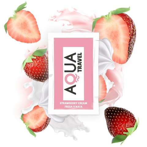 AQUA Travel Lubrykant wodny kremowo-truskawkowy 6 ml kompaktowy