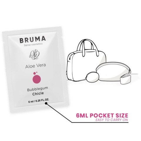 BRUMA Aloe Vera Żel nawilżający o smaku gumy balonowej 6 ml