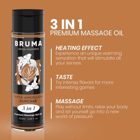 BRUMA Premium Olejek Masaż 3w1 Efekt Ciepła 100ml Bez Parabenow