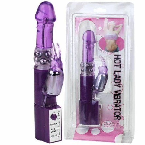 Baile Hot Lady II - obrotowy model perłowy z podwojną funkcją, fioletowy