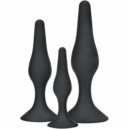 ToyJoy Curvy Companions Zestaw 3 zatyczek anatomicznych silikon czarny