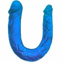 Baile Double Joy - elastyczny model intymny podwojny, niebieski, 30,5 cm