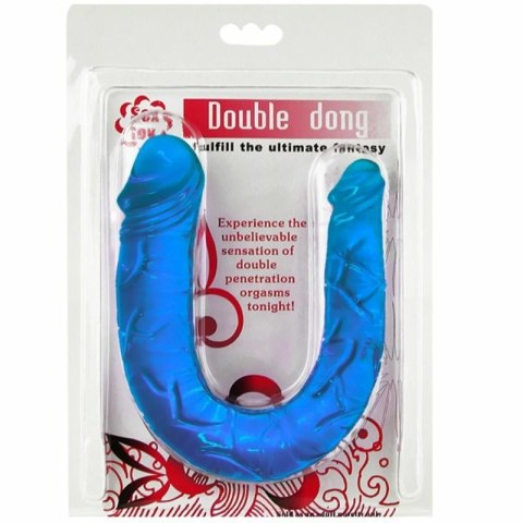 Baile Double Joy - elastyczny model intymny podwojny, niebieski, 30,5 cm