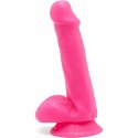 GET REAL Happy Dicks Model 12 cm rożowy z kulkami i przyssawką