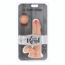 Get Real Dual Density 17 cm - Model intymny z przyssawką, kolor cielisty