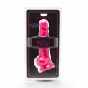 Get Real Happy Dicks 19 cm model z kulkami, rożowy - przyssawka
