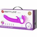 Pretty Love Zanini Strapless Strap-On silikonowy 10 trybow fioletowy