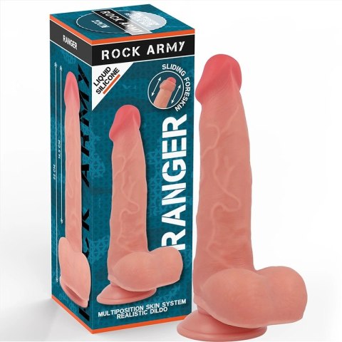 RockArmy Ranger 22 cm - Model silikonowy z przyssawką, beżowy