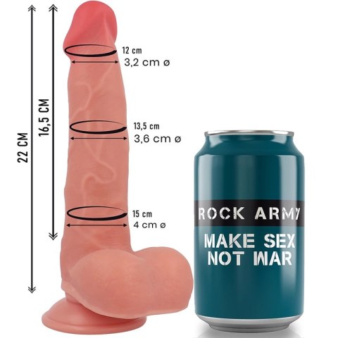 RockArmy Ranger 22 cm - Model silikonowy z przyssawką, beżowy