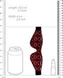 Ouch! Maska na oczy imitacja skory romby, regulowana opaska 19,5 cm