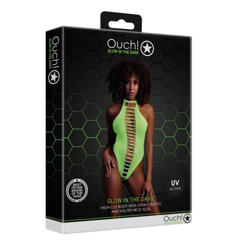 Ouch! Neon Body UV Aktywny Wysoki Kroj XS/L Neonowy Roż