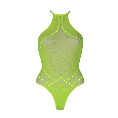 Ouch! Neon Body z dekoltem w szpic XL-XXXXL aktywowane UV roż
