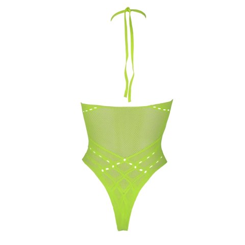 Ouch! Neon Body z dekoltem w szpic XL-XXXXL aktywowane UV roż