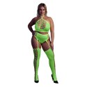 Ouch! by Shots Body dwuczęściowe Neon XL/XXXXL z topem i pończochami