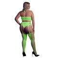 Ouch! by Shots Body dwuczęściowe Neon XL/XXXXL z topem i pończochami